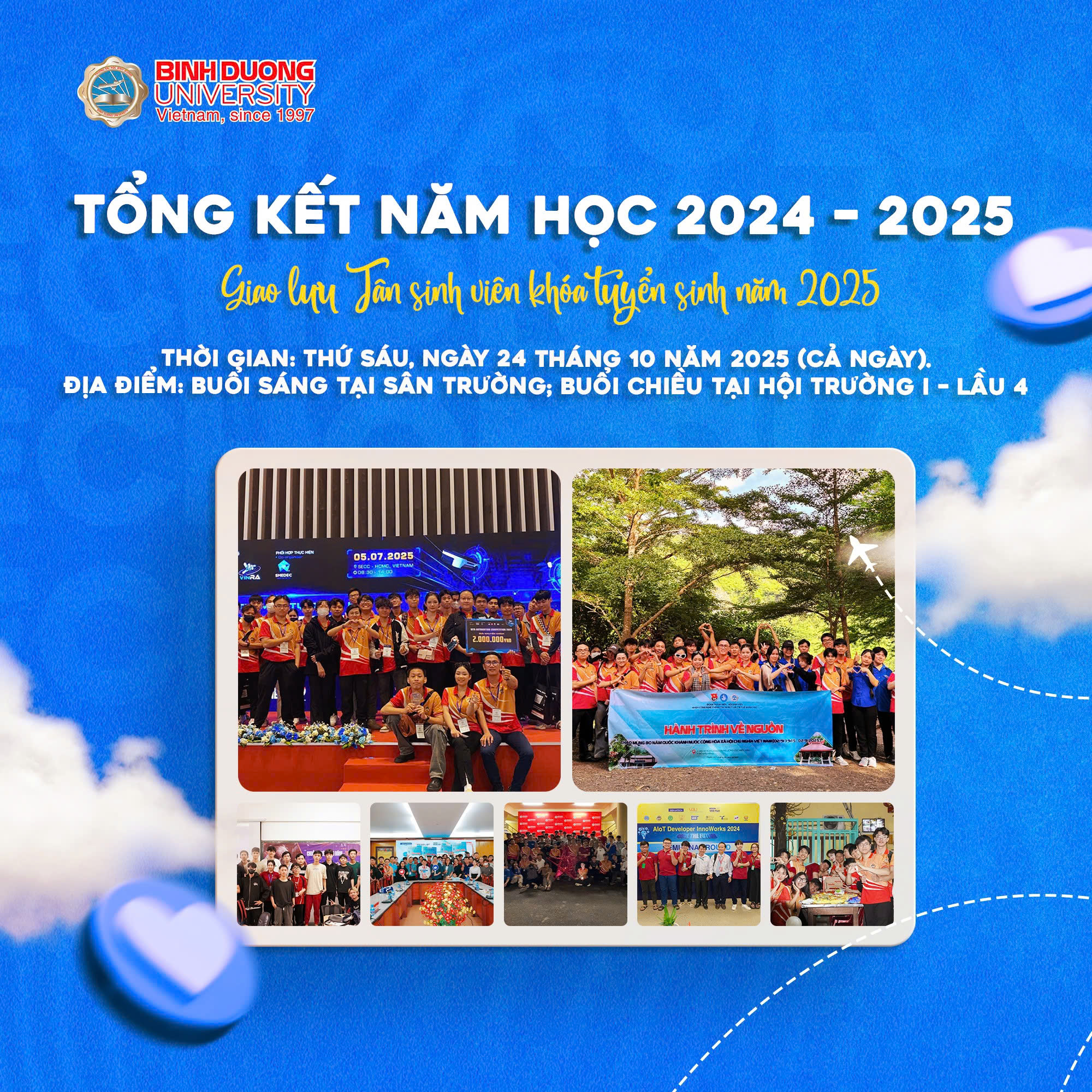 [THÔNG BÁO] CHUỖI HOẠT ĐỘNG TỔNG KẾT NĂM HỌC 2024–2025 & CHÀO ĐÓN TÂN SINH VIÊN K28 – VIỆN AIDTI